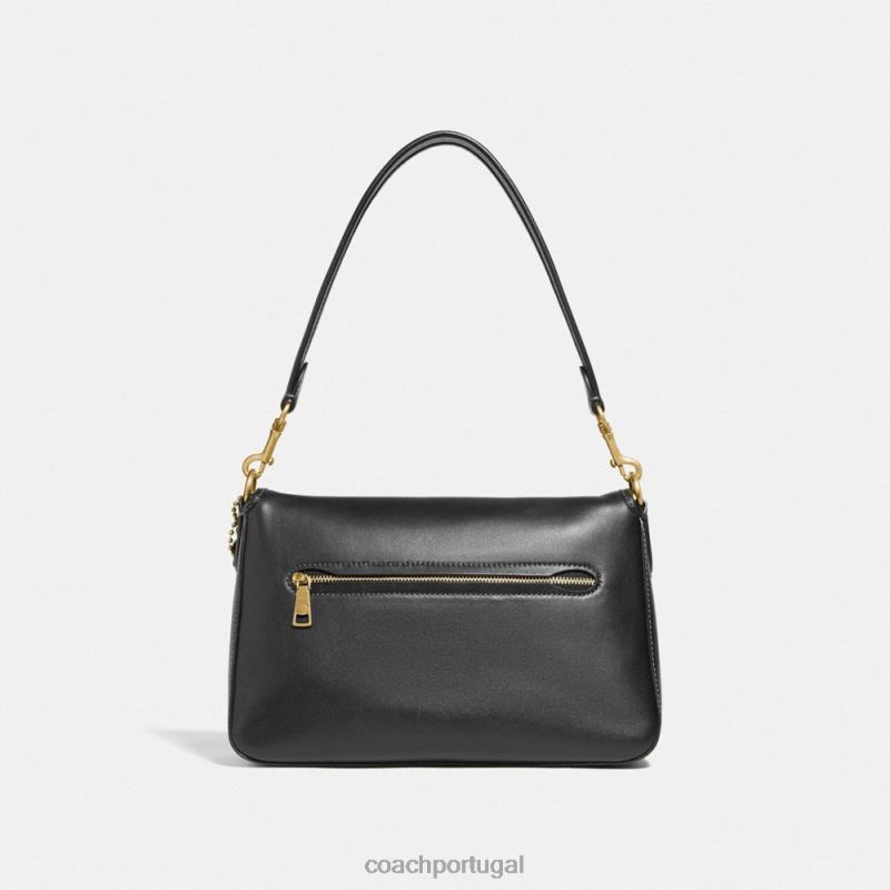 Coach mulheres bolsa de ombro malhada macia b4/preto 6B20P170