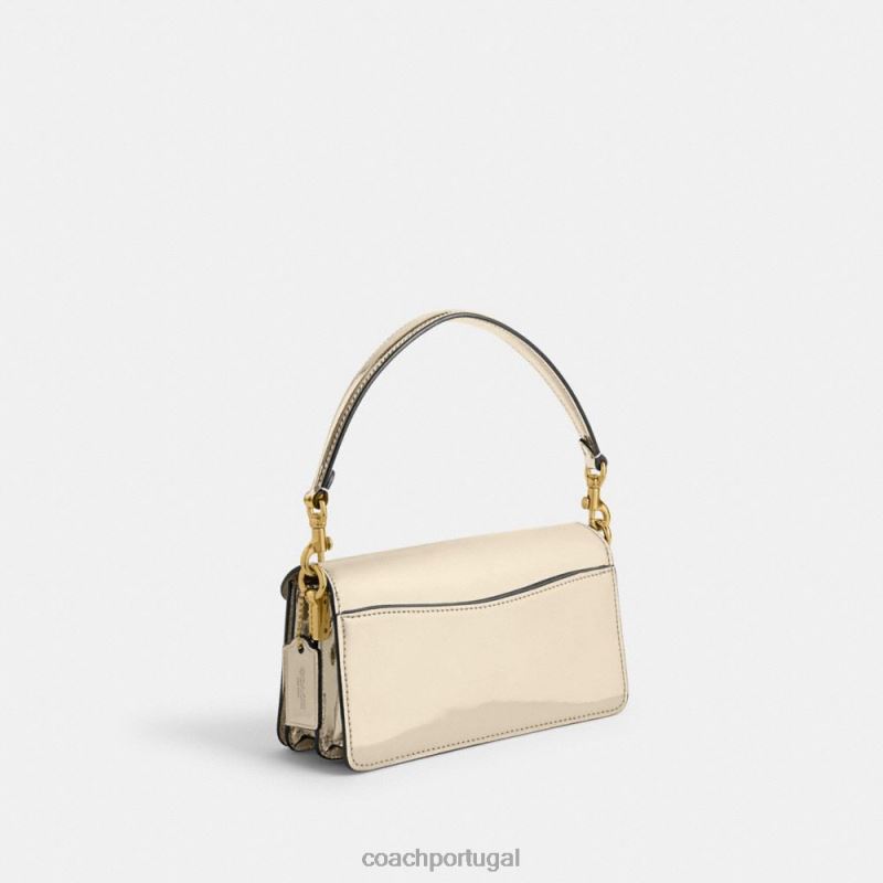 Coach mulheres bolsa de ombro tabby 20 em prata metálica b4/ouro 6B20P108