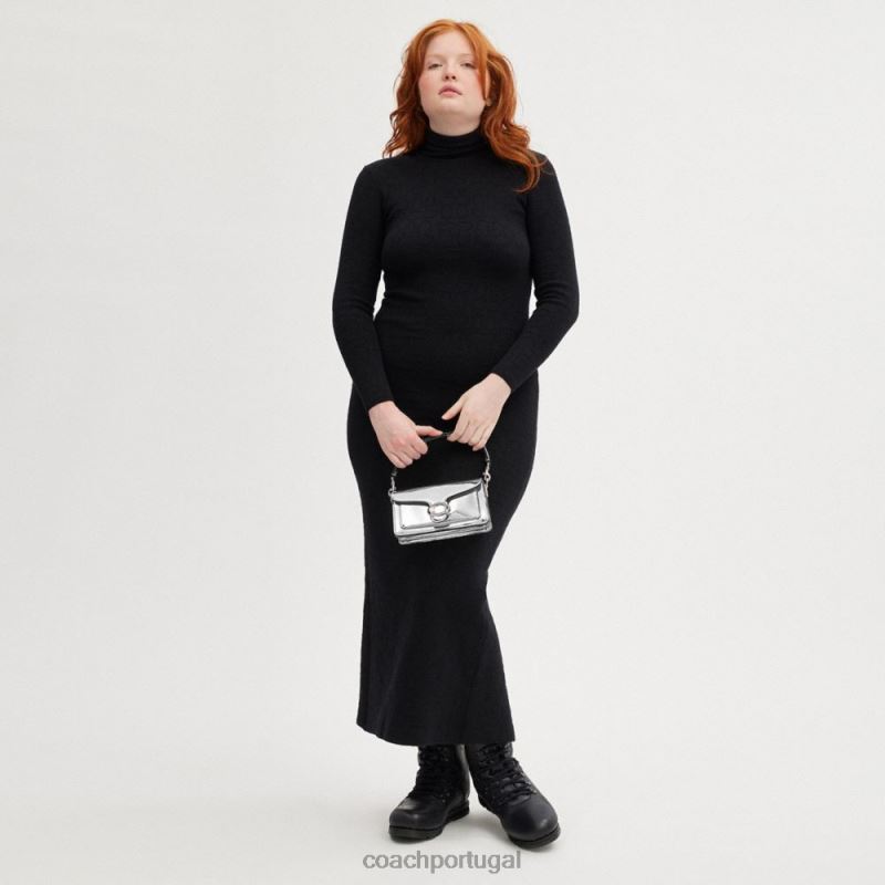 Coach mulheres bolsa de ombro tabby 20 em prata metálica lh/prata 6B20P142