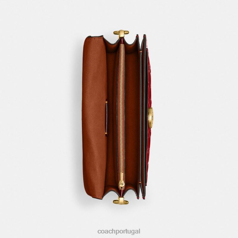 Coach mulheres bolsa de ombro tabby 26 em couro exclusivo b4/vermelho 6B20P144