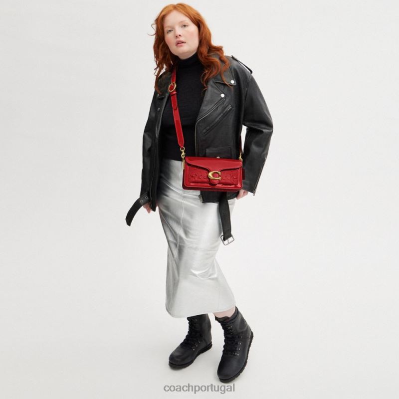 Coach mulheres bolsa de ombro tabby 26 em couro exclusivo b4/vermelho 6B20P144