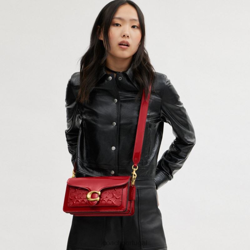 Coach mulheres bolsa de ombro tabby 26 em couro exclusivo b4/vermelho 6B20P144