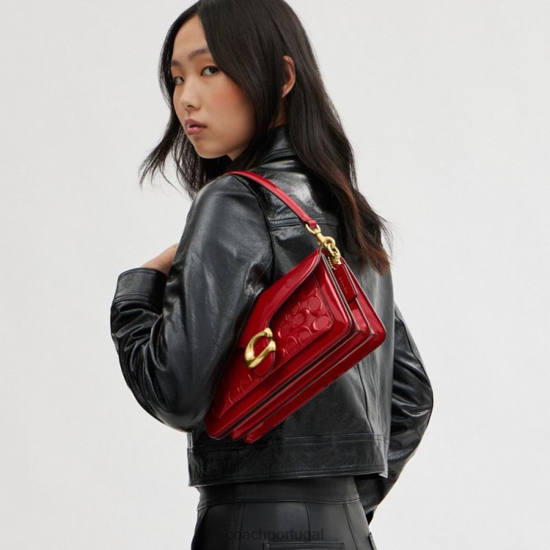 Coach mulheres bolsa de ombro tabby 26 em couro exclusivo b4/vermelho 6B20P144