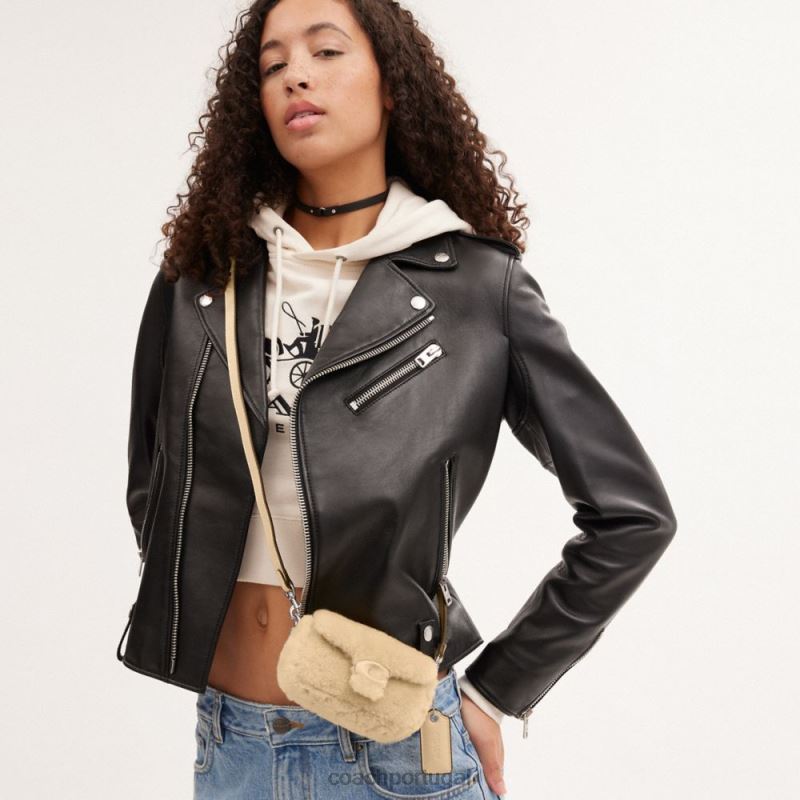 Coach mulheres malhado 12 em tosquia lh/creme 6B20P97