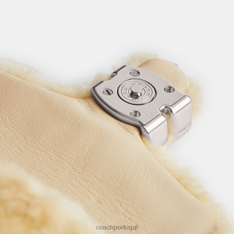 Coach mulheres malhado 12 em tosquia lh/creme 6B20P97