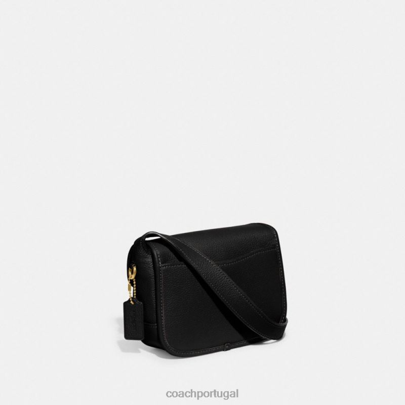 Coach mulheres mensageiro malhado 19 b4/preto 6B20P127