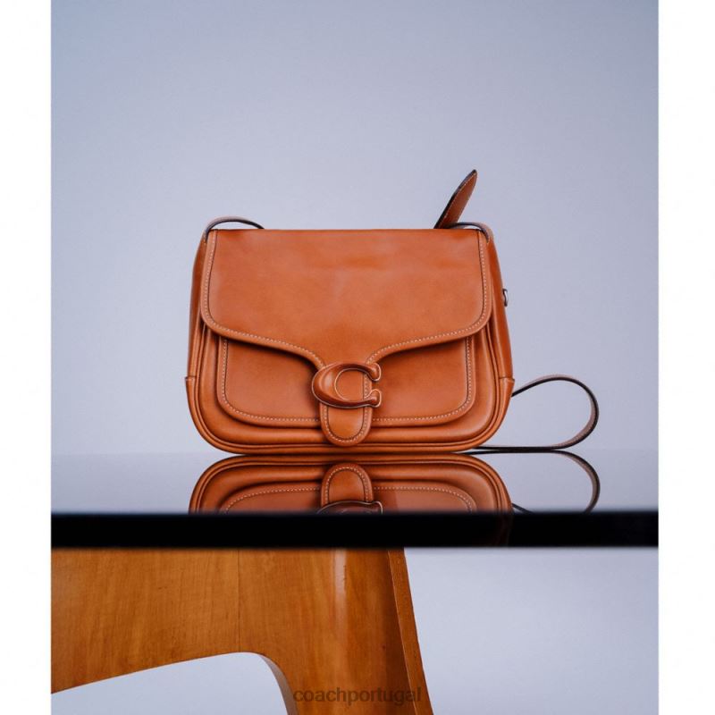 Coach mulheres mensageiro malhado 19 lh/âmbar polido 6B20P159