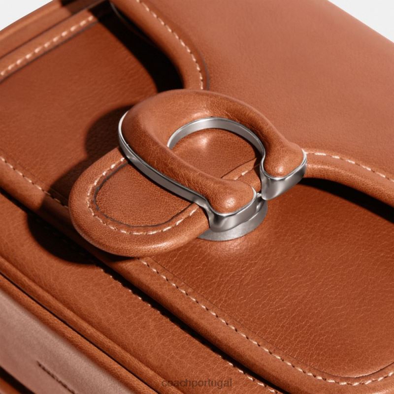 Coach mulheres mensageiro malhado 19 lh/âmbar polido 6B20P159