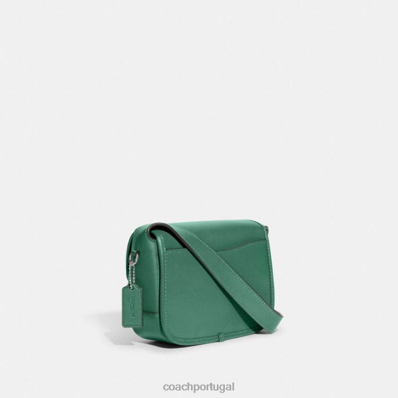 Coach mulheres mensageiro malhado 19 lh/verde brilhante 6B20P124
