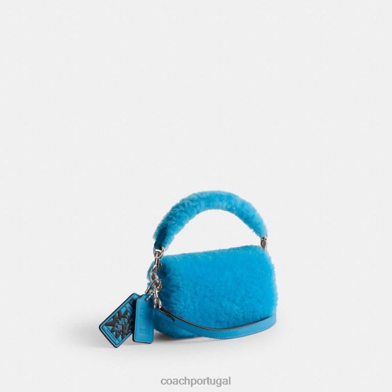 Coach mulheres o lil nas x drop tabby 12 em shearling lh/montero azul 6B20P99