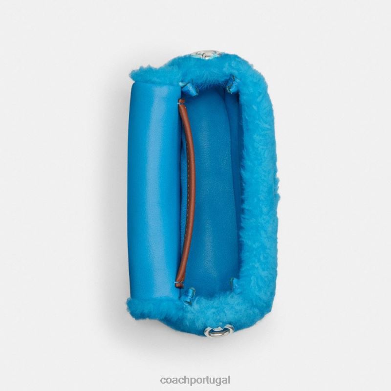 Coach mulheres o lil nas x drop tabby 12 em shearling lh/montero azul 6B20P99