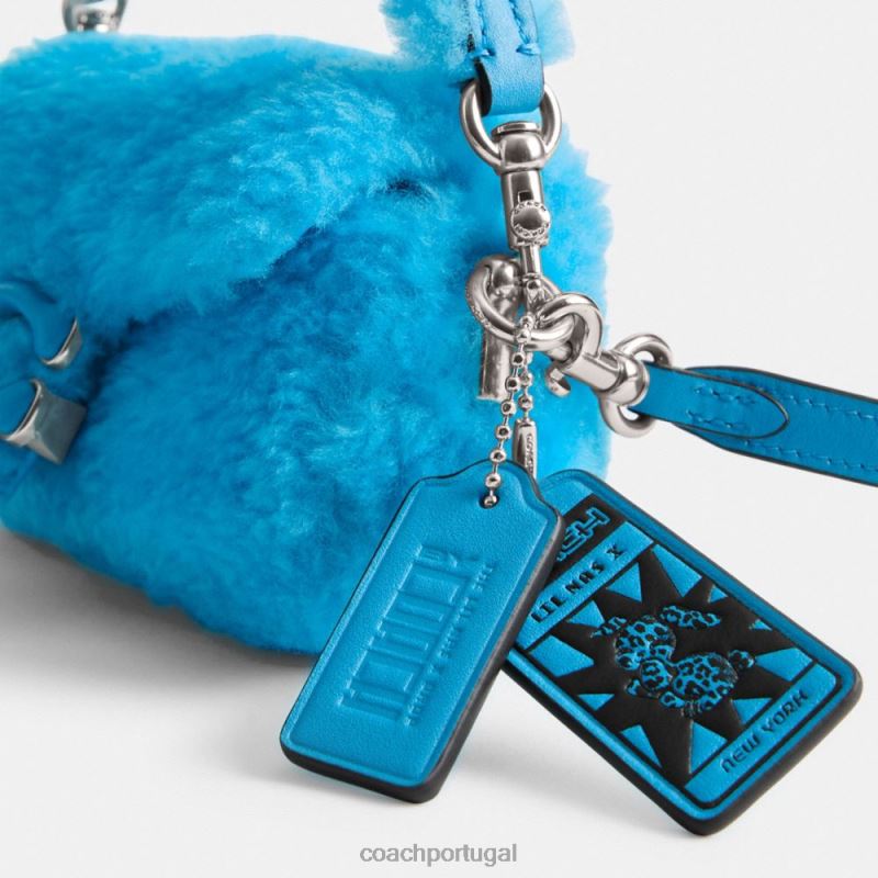 Coach mulheres o lil nas x drop tabby 12 em shearling lh/montero azul 6B20P99