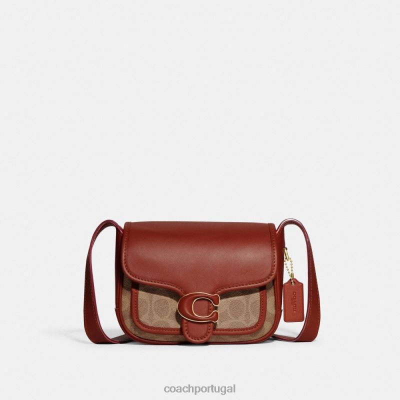 Coach mulheres tabby messenger 19 em tela de assinatura b4/ferrugem bronzeada 6B20P116