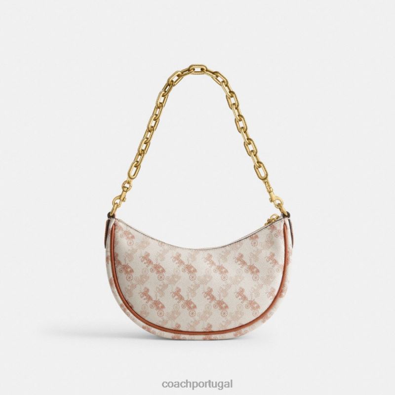 Coach mulheres bolsa tiracolo mira com estampa de cavalo e carruagem b4/giz âmbar polido 6B20P55