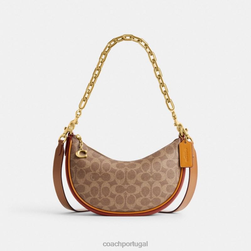 Coach mulheres bolsa tiracolo mira em canvas exclusivo b4/ferrugem bronzeada 6B20P54