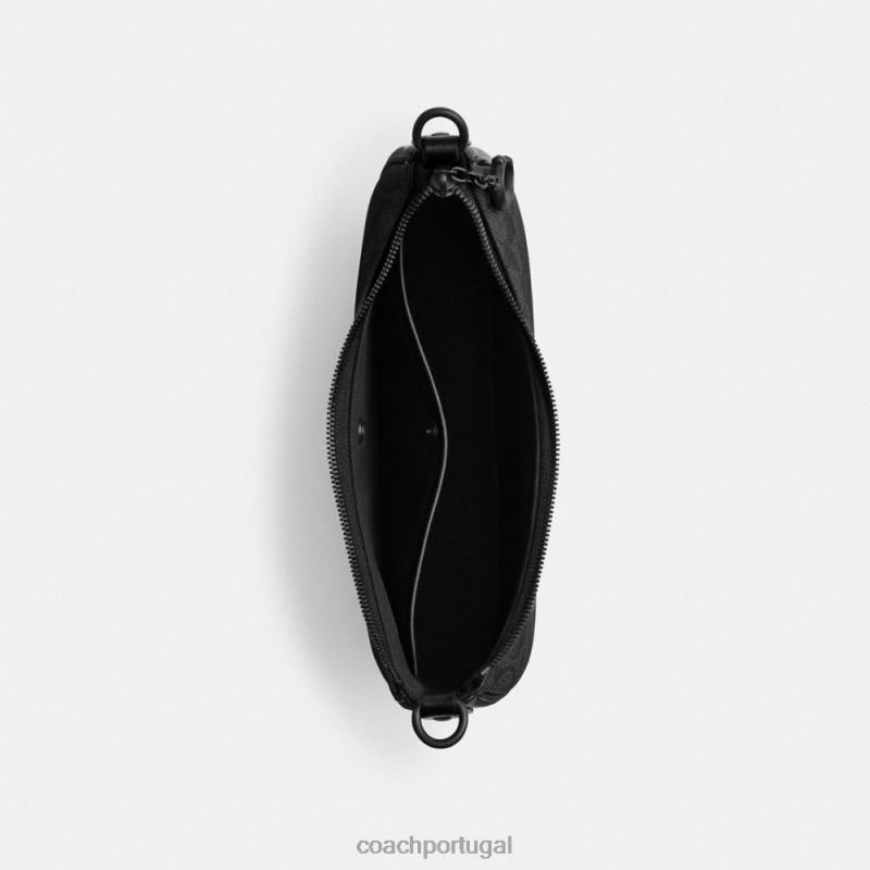 Coach mulheres bolsa tiracolo mira em canvas exclusivo mw/carvão/preto 6B20P52