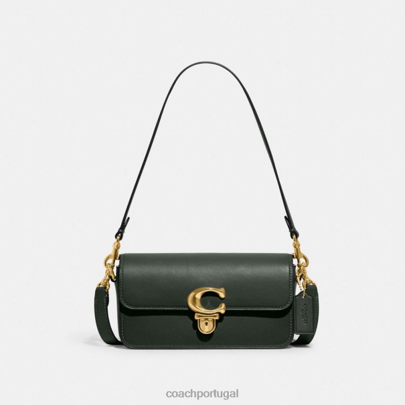 Coach mulheres bolsa baguete de estúdio b4/amazon verde 6B20P189