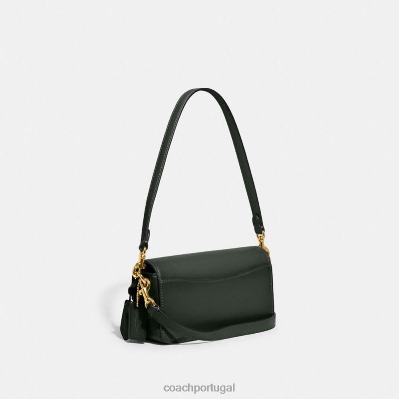 Coach mulheres bolsa baguete de estúdio b4/amazon verde 6B20P189