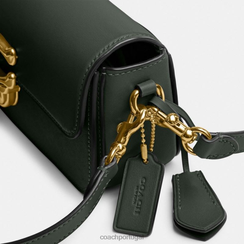 Coach mulheres bolsa baguete de estúdio b4/amazon verde 6B20P189