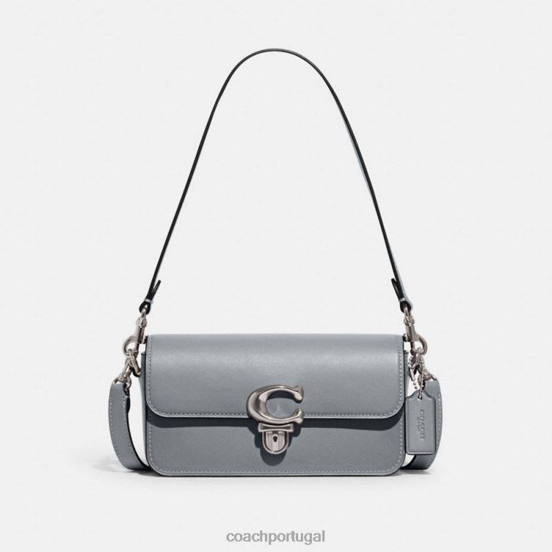 Coach mulheres bolsa baguete de estúdio lh/cinza azul 6B20P190