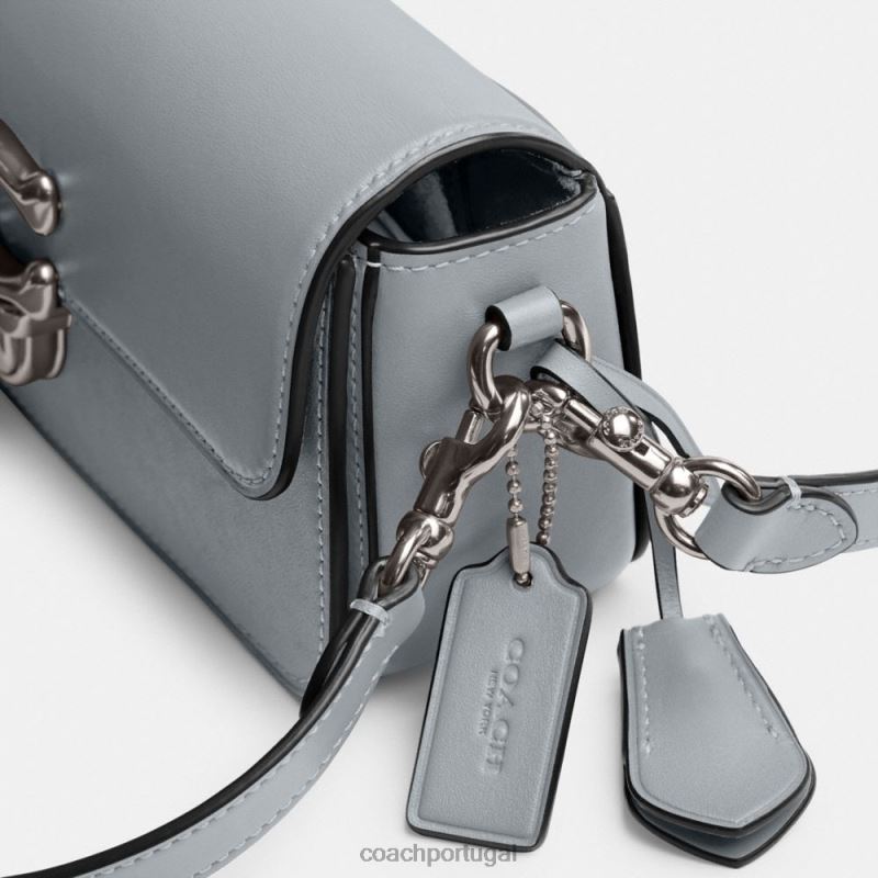 Coach mulheres bolsa baguete de estúdio lh/cinza azul 6B20P190