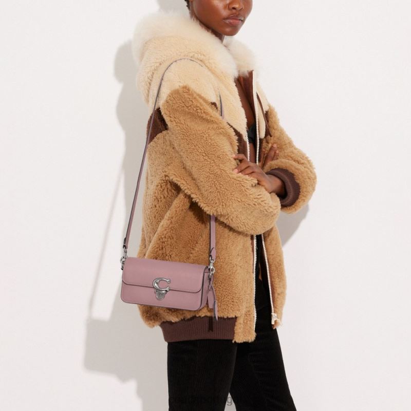 Coach mulheres bolsa baguete de estúdio lh/roxo desbotado 6B20P196