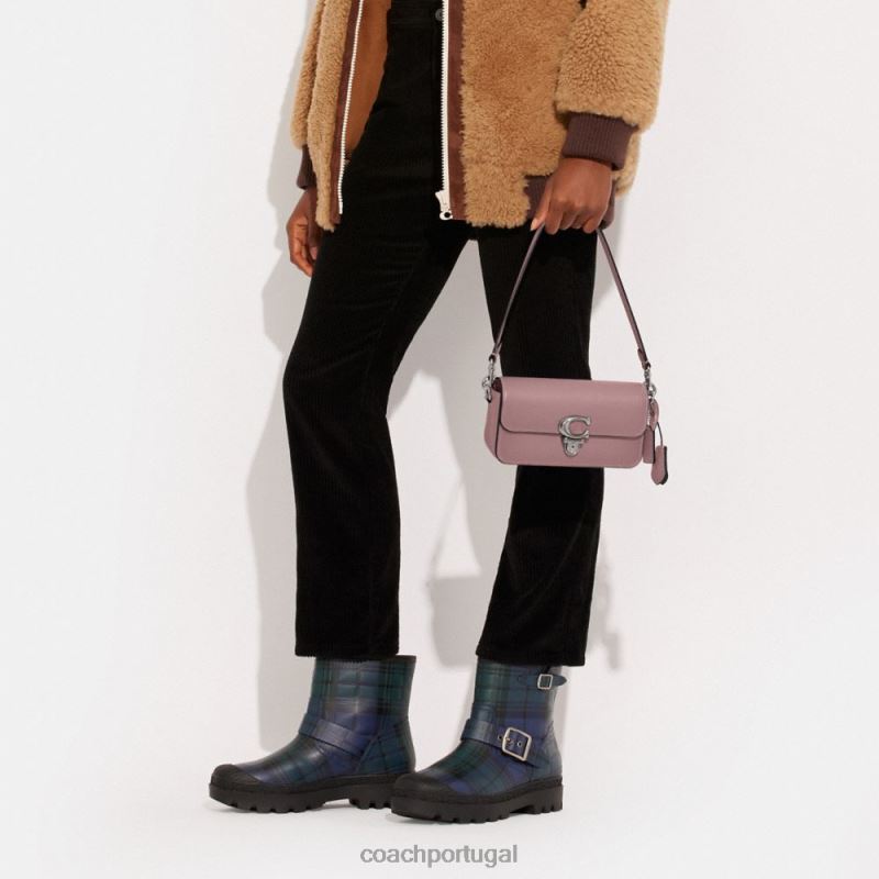 Coach mulheres bolsa baguete de estúdio lh/roxo desbotado 6B20P196