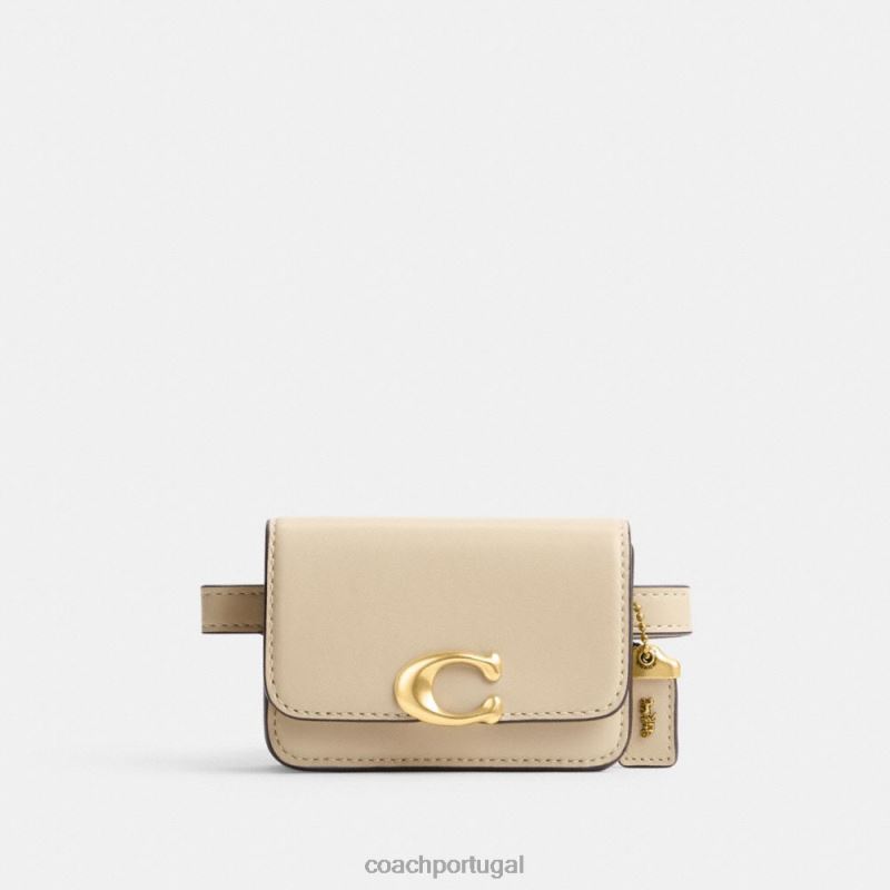 Coach mulheres bolsa de cinto com porta cartão bandido b4/marfim 6B20P193