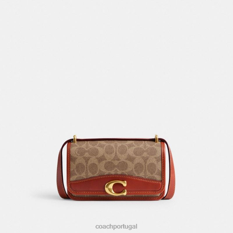 Coach mulheres coach x mint + serf bandit crossbody em tela exclusiva b4/ferrugem bronzeada 6B20P181