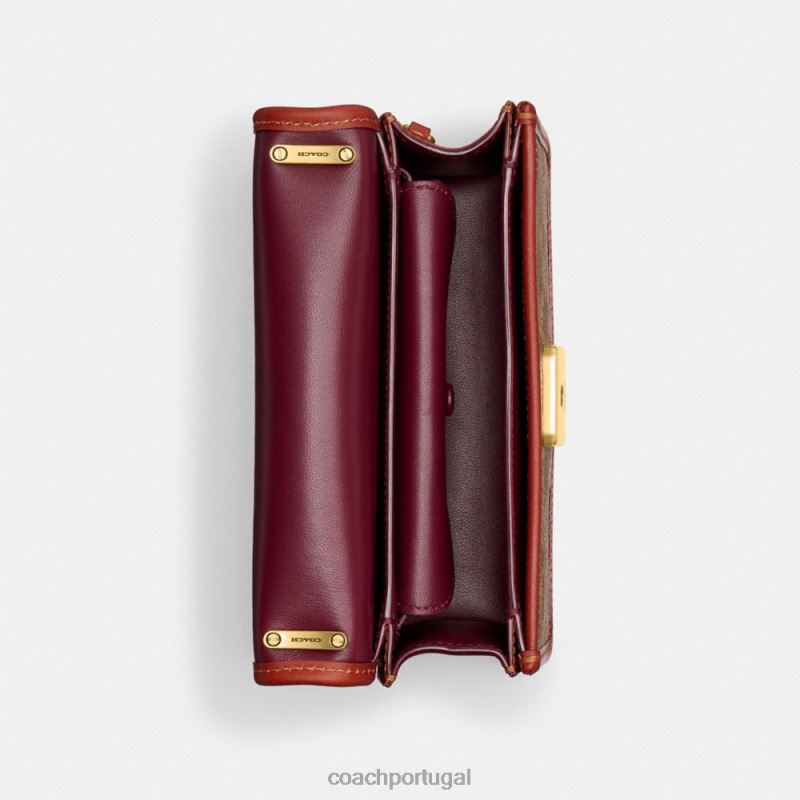 Coach mulheres coach x mint + serf bandit crossbody em tela exclusiva b4/ferrugem bronzeada 6B20P181