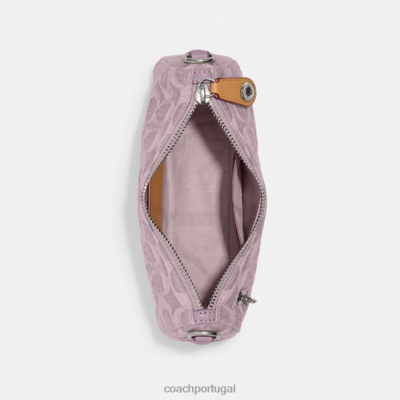 Coach mulheres swinger 20 em jeans exclusivo lh/roxo claro 6B20P199