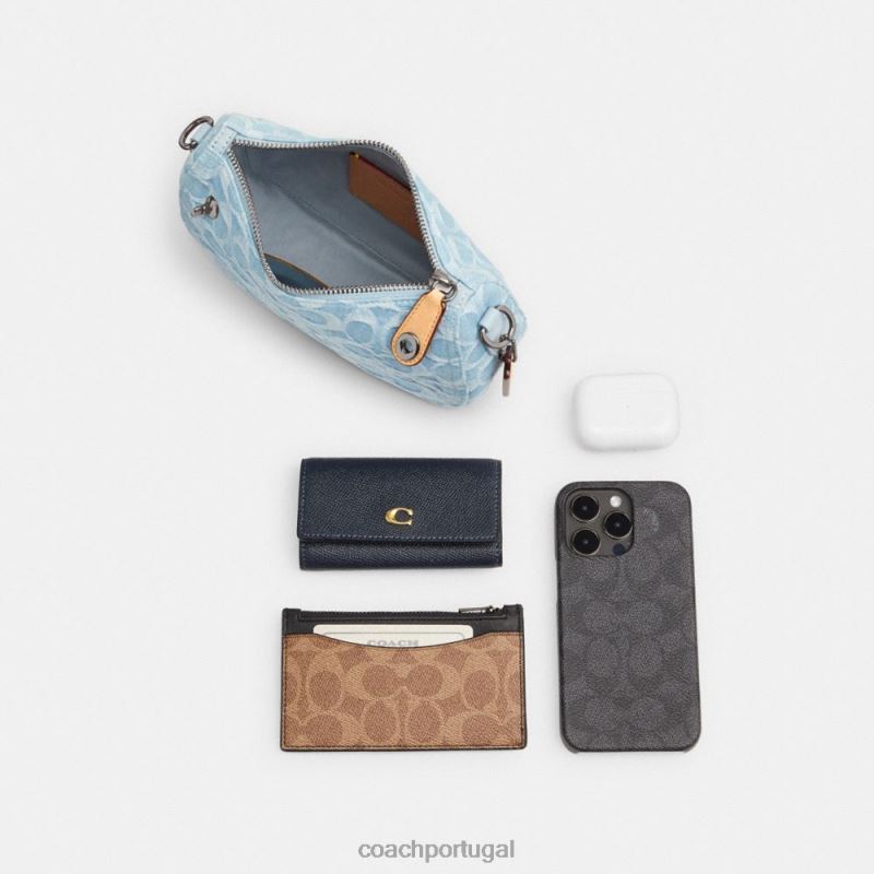 Coach mulheres swinger 20 em jeans exclusivo lh/roxo claro 6B20P199