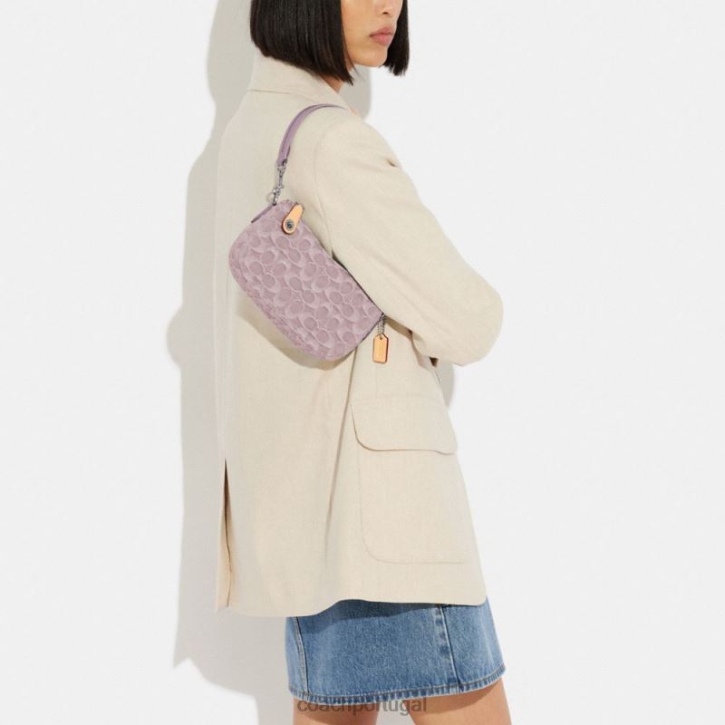 Coach mulheres swinger 20 em jeans exclusivo lh/roxo claro 6B20P199