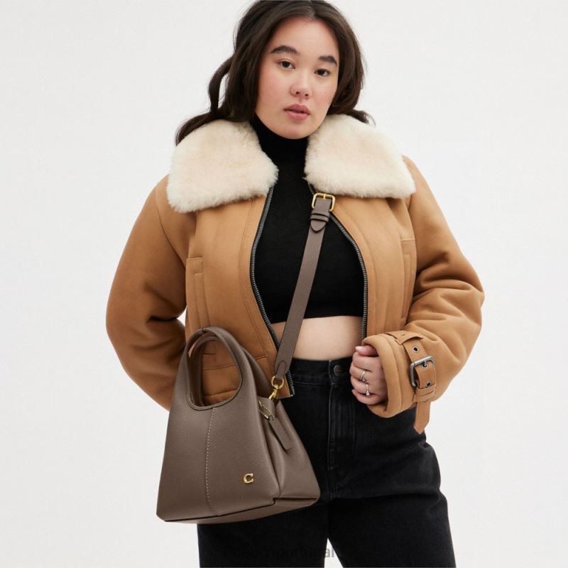 Coach mulheres bolsa de ombro lana 23 b4/pedra escura 6B20P278