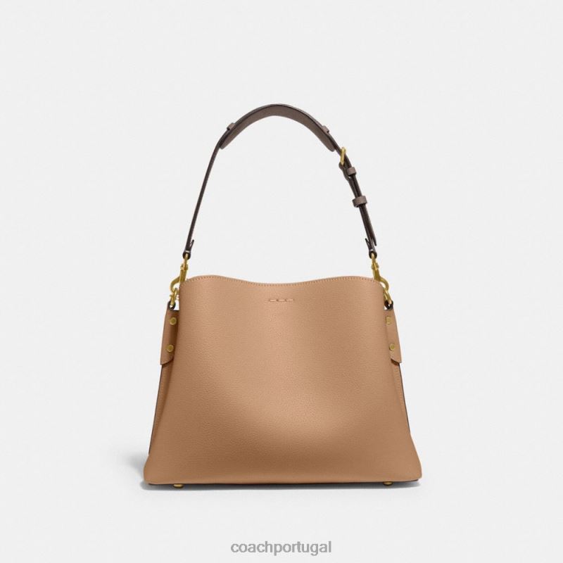 Coach mulheres bolsa de ombro salgueiro em colorblock b4/caramelo multi 6B20P266