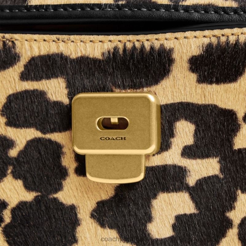 Coach mulheres alça superior desonesta 12 com estampa de leopardo b4/leopardo 6B20P93