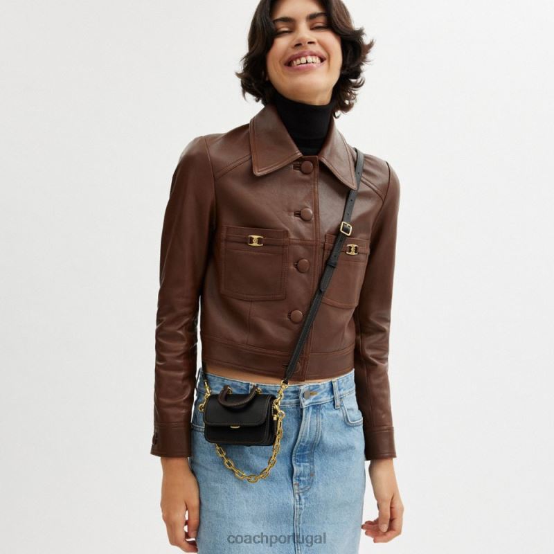 Coach mulheres alça superior desonesta 12 em colorblock b4/preto multi 6B20P91