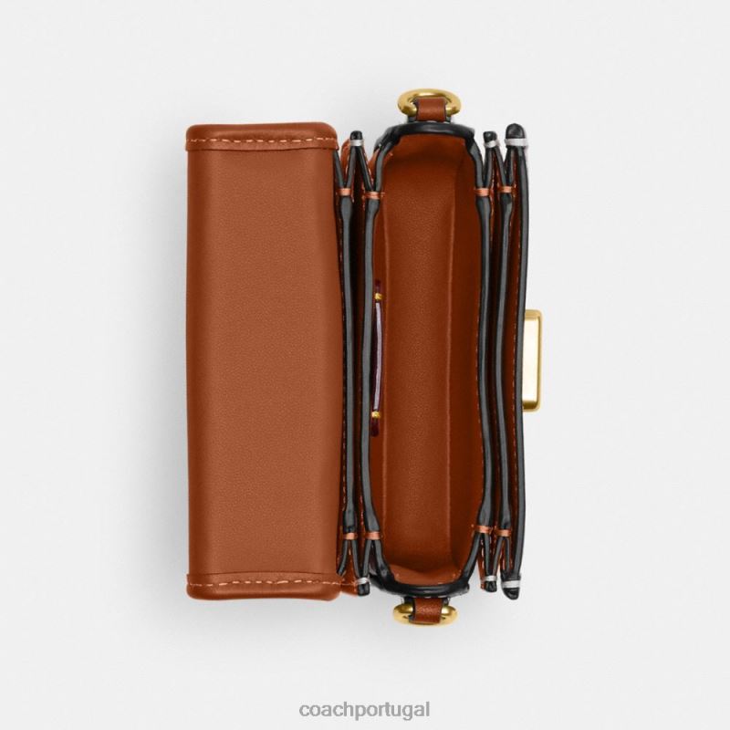 Coach mulheres alça superior desonesta 12 em jacquard têxtil exclusivo b4/cacau polido amb 6B20P90