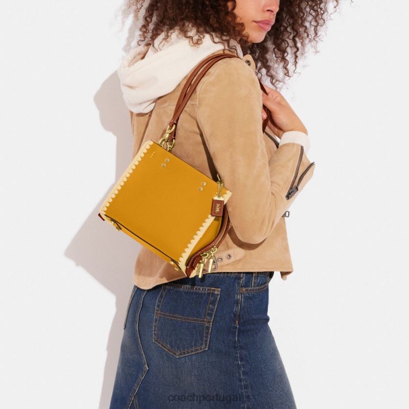 Coach mulheres ladino 20 com crochê b4/botão de ouro 6B20P78