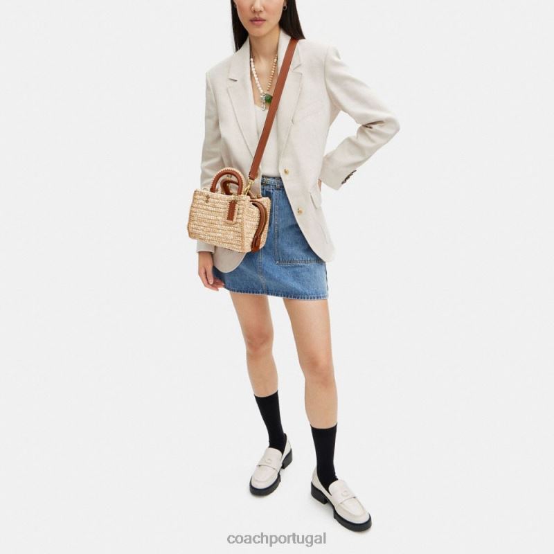 Coach mulheres ladino 20 com crochê b4/marfim multi 6B20P82