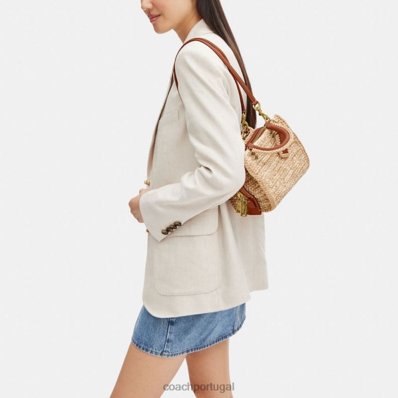 Coach mulheres ladino 20 com crochê b4/marfim multi 6B20P82