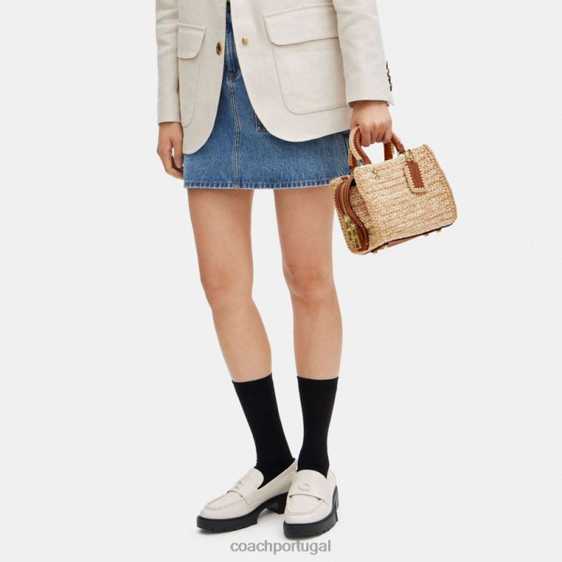 Coach mulheres ladino 20 com crochê b4/marfim multi 6B20P82