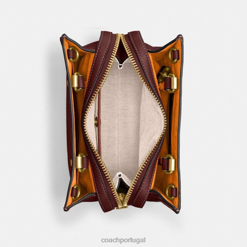 Coach mulheres ladino 20 com trança b4/vinho 6B20P80