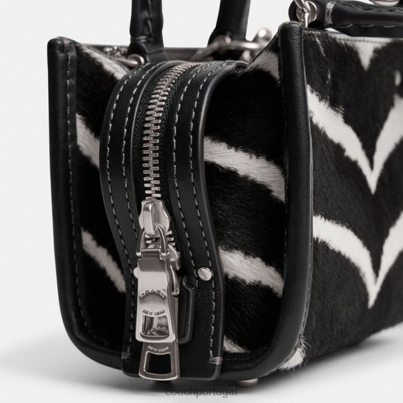 Coach mulheres rogue 12 com estampa de zebra lh/zebra 6B20P92