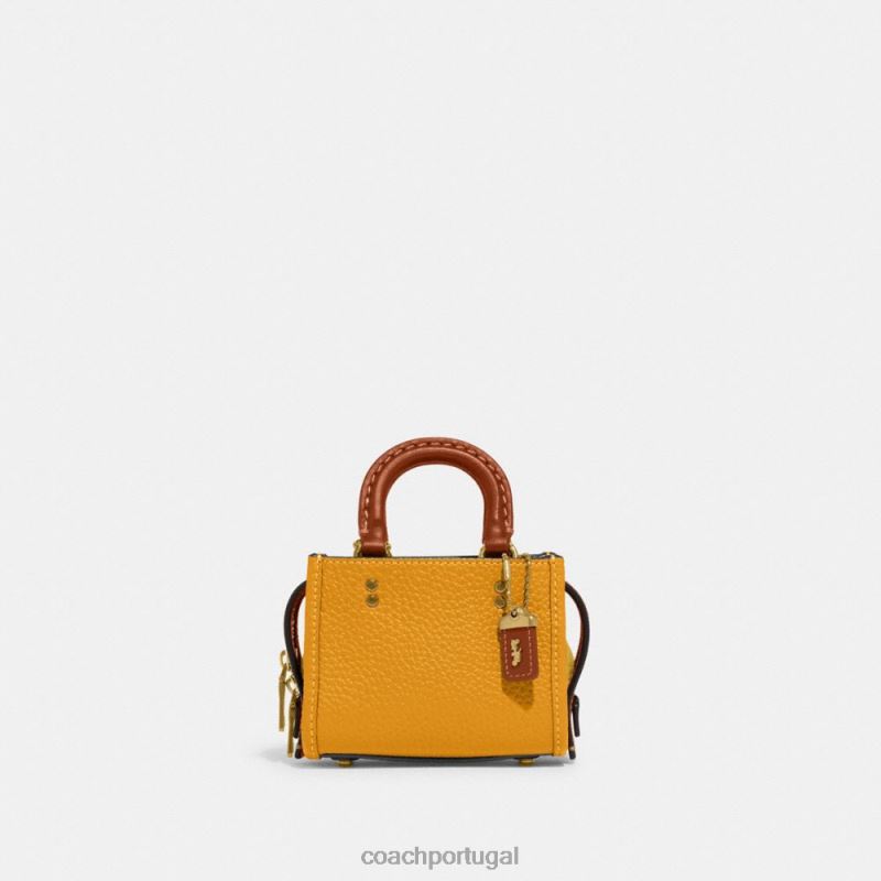 Coach mulheres rogue 12 em couro regenerativo colorblock b4/botão de ouro multi 6B20P96