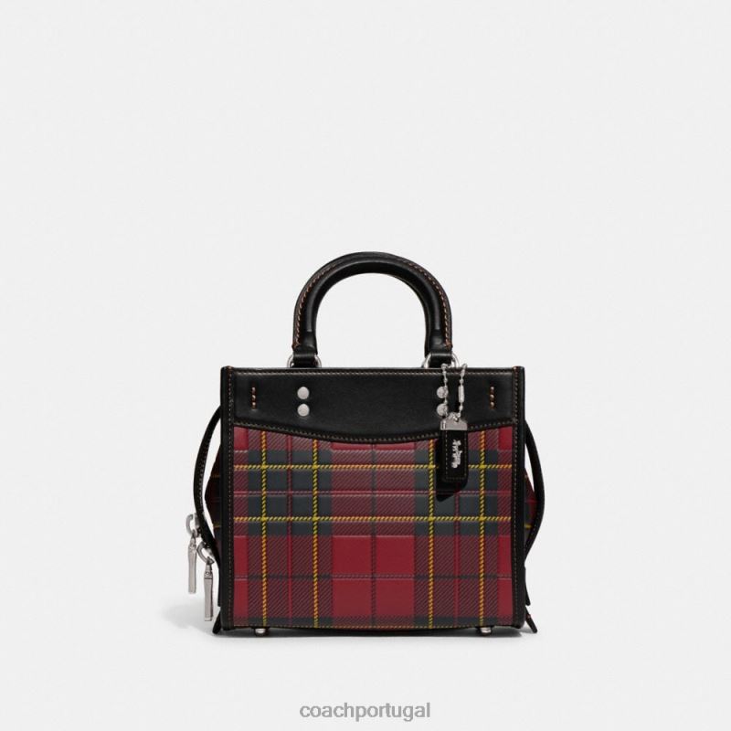 Coach mulheres rogue 20 com estampa xadrez lh/cereja multi 6B20P83