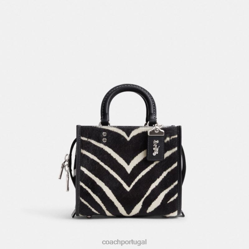 Coach mulheres rogue 20 na panturrilha com estampa de zebra lh/zebra 6B20P89