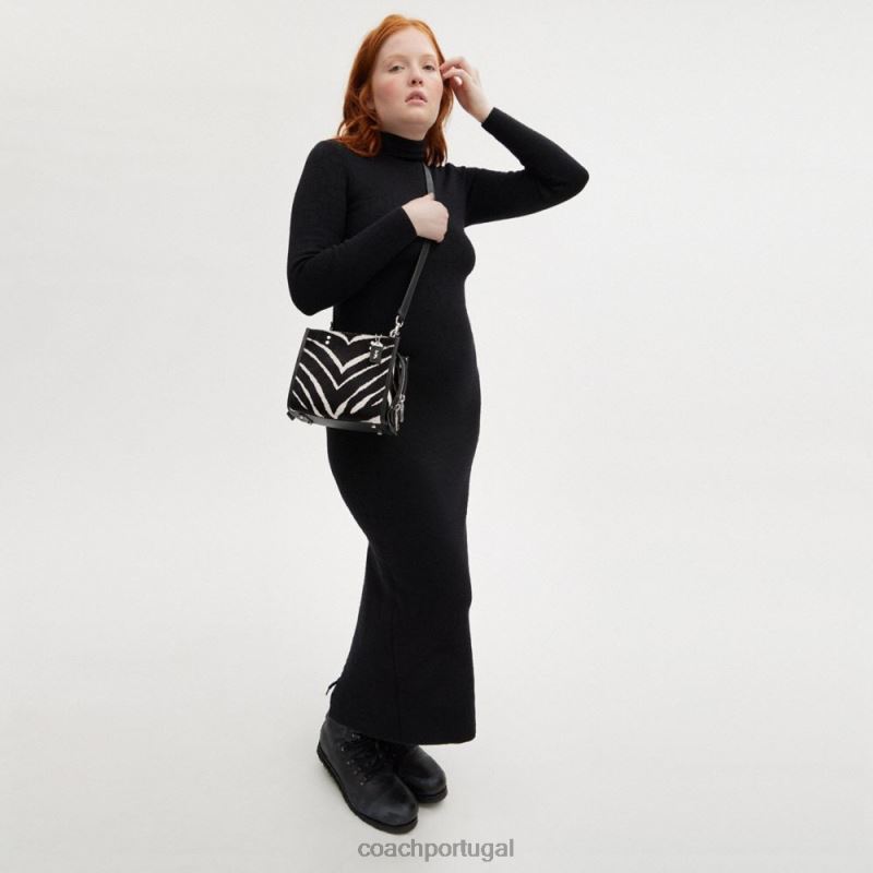 Coach mulheres rogue 20 na panturrilha com estampa de zebra lh/zebra 6B20P89