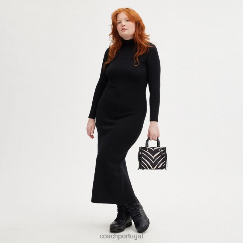 Coach mulheres rogue 20 na panturrilha com estampa de zebra lh/zebra 6B20P89