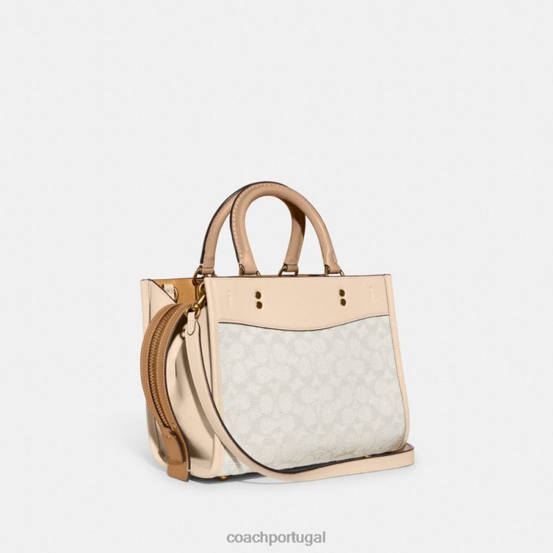 Coach mulheres rogue 25 em jacquard têxtil exclusivo b4/giz marfim multi 6B20P79